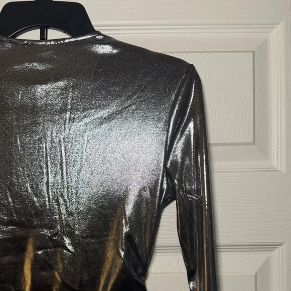 H&M Metallic Silver Long Sleeve Jumpsuit - Picture 8 of 10